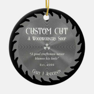 Skoarbetare Carpenter Saw Blade Julgransprydnad Keramik