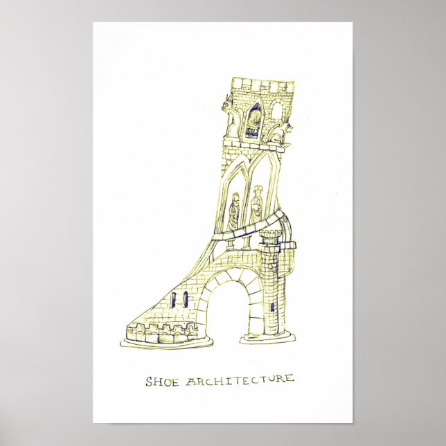 Skoarkitekturplakat (Sepia) Poster (Framsidan)