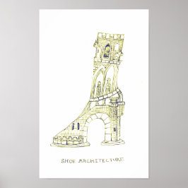 Skoarkitekturposter (Sepia) Poster