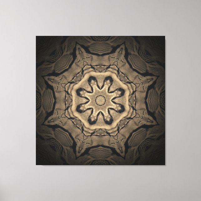 Skoavtryck i sandmandala canvastryck (Framsida)