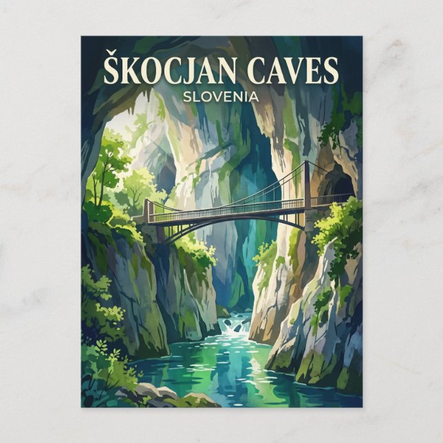 Škocjanska jama Slovenien Vykort (Framsida)
