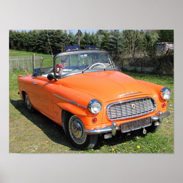 skoda felicia cabrio orange Poster (Framsidan)