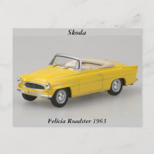 Skoda Felicia Roadster 1963 Postcard Vykort