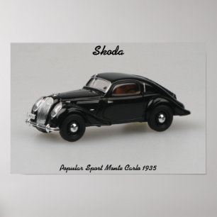 Skoda populär sport Monte - carlo 1935 tryck
