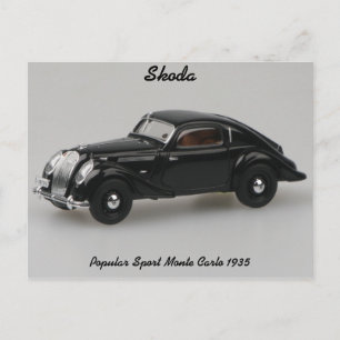 Skoda Popular Sport Monte Carlo 1935 vykort