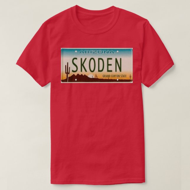 SKODEN ARIZONA-licensskylt  T Shirt (Design framsida)