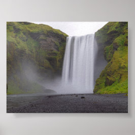 Skofafoss vattenfall poster