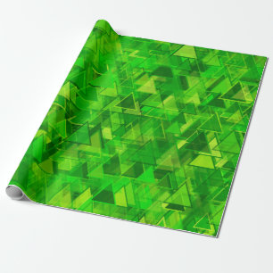 "Skog" av det gröna triangelShapemönster Presentpapper
