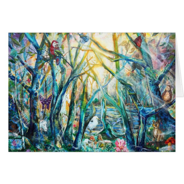 Skog av livkortet hälsningskort (Framsidan Horizontal)