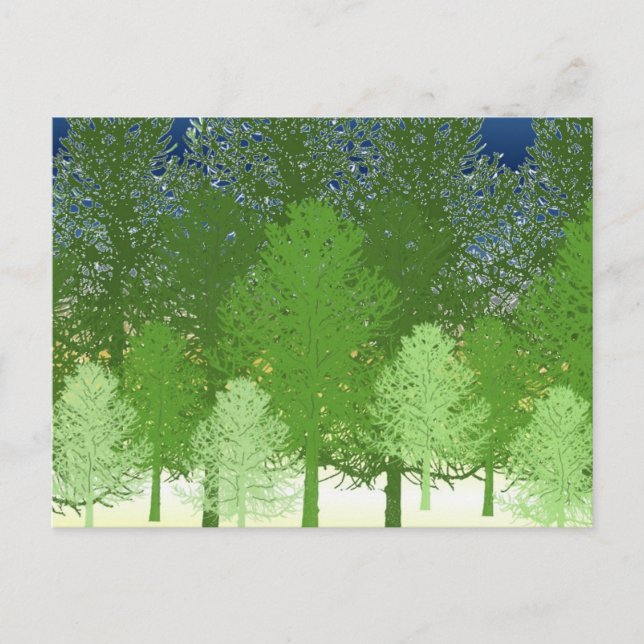 Skog av träd vykort (Framsida)