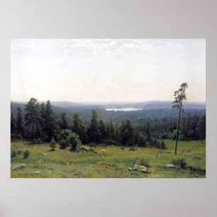Skog Avstånd Ivan Shishkin Poster