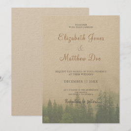 Skog/berg Gräs Träd Rustic Bröllop Inbjudningar