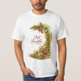 Skog Botanisk T-shirt för män med texten 'Just Bre