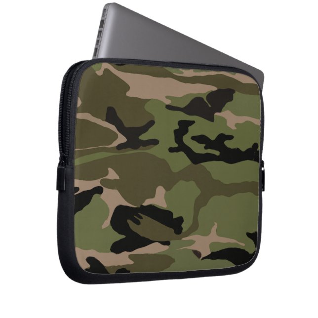 Skog Camo Laptop Fodral (Framsidan Höger)