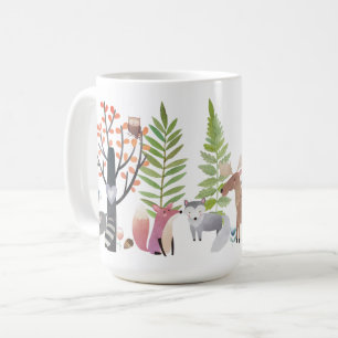 Skog för grönska för skogsmarkdjurträd 15 uns. kaffemugg