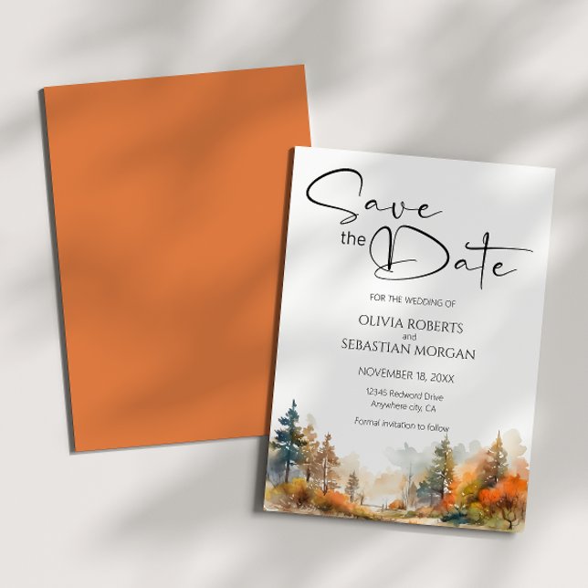 Skog från Bröllop i skogshuggen i Rustic Woodland Spara Datumet (Skapare uppladdad)