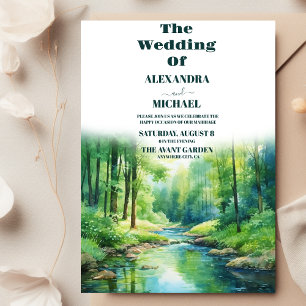 Skog från Rustic Mountain Woodland Bröllop Inbjudningar