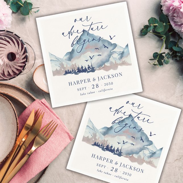 Skog från Rustic Woodland Gräs, vår Äventyr börjar Pappersservett (Skapare uppladdad)