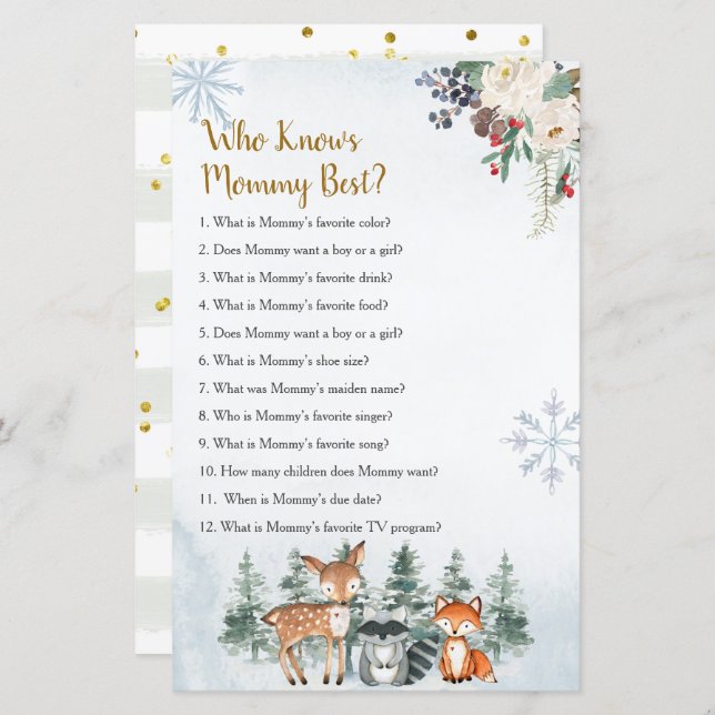 Skog från trävdjur som känner Mamma bäst (Fram/baksida)