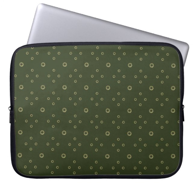 Skog | Gylden Zinnia Sol Laptop Fodral (Framsidan)