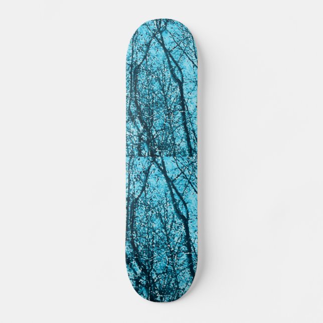 Skog i Azure Old School Skateboard Bräda 21,6 Cm (Framsida)