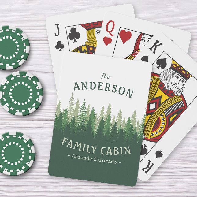 Skog i Cabin-familjen Gräs Träd Casinokort (Skapare uppladdad)