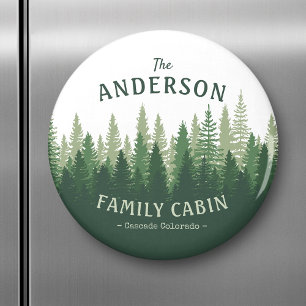 Skog i Cabin-familjen Gräs Träd Magnet