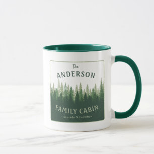 Skog i Cabin-familjen Gräs Träd Mugg
