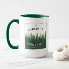 Skog i Cabin-familjen Gräs Träd Mugg