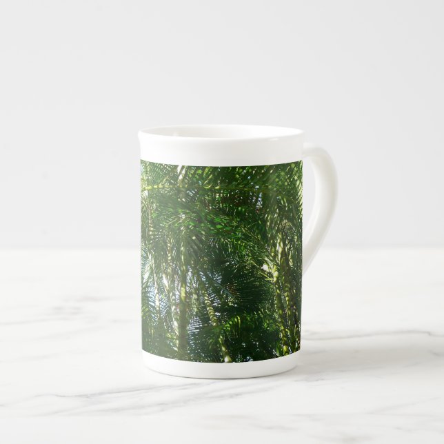 Skog i den tropiska naturen Handflatan Träd Benporslin Mugg (Framsida höger)
