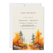 Skog i höstfärger bröllop