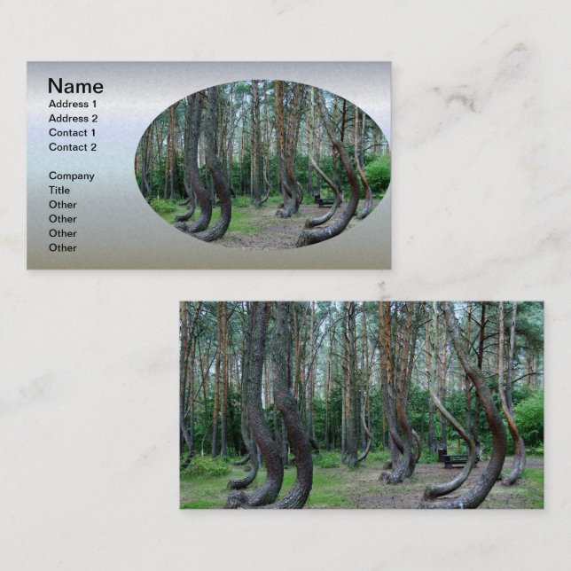 Skog i kronor - Polen Visitkort (Fram/baksida)