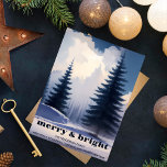 Skog i Merry & BrightStor Blue Watercolor Gräs Trä Julkort<br><div class="desc">Sprid glädje med vårt skogskort "Merry & Bright Clean Watercolor Gräs Träd Helgdag Card". Bygg festsäsongen med detta charmkort och fånga helgdagarnas anda i en serene gräs-skog.  säsongens värme med nära och kära genom denna beundransvärda,  naturinspirerade design. #HolidayGreetings #WatercolorPineTrees #FestiveCards #SeasonsGreetings #julCheer</div>