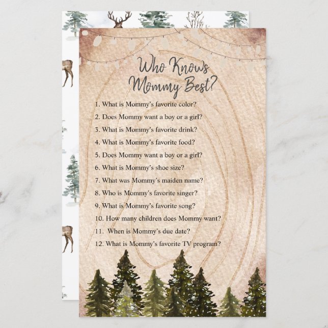 Skog i trävskogen som känner till Mamma bäst (Fram/baksida)