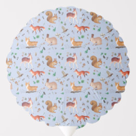 Skog i vattenfärgen mönster-bambi, räv, coney.