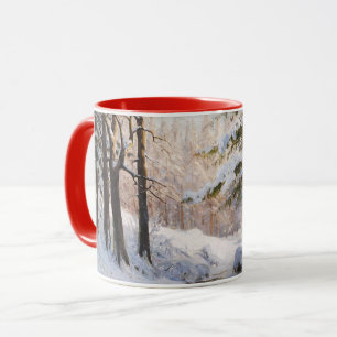 Skog i vinter, bra konsmålning, mugg