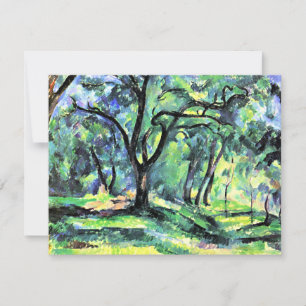 Skog, konsmålning av bra av Paul Cezanne Kort
