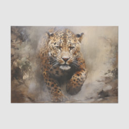 Skog Leopard Dekoupage Tissuepapper