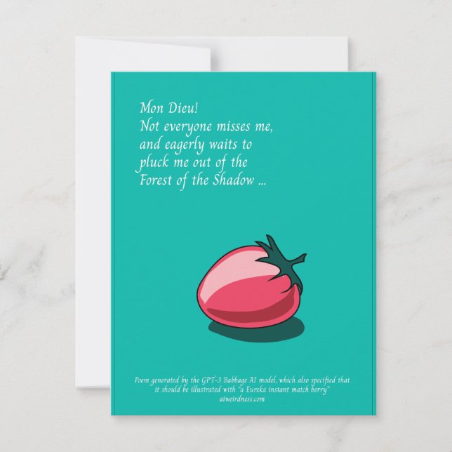 Skog med skugggenererat AI-kort Julkort (Framsida)