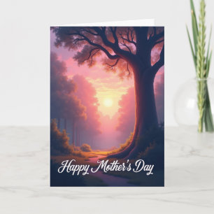 Skog Mors Dag Scenkort Kort