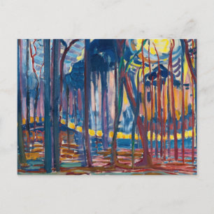 Skog nära Oele, 1908 av Piet Mondrian Vykort