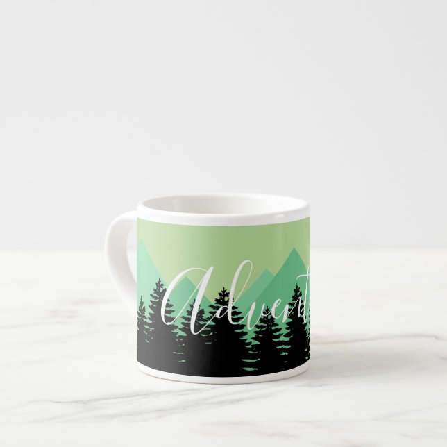 Skog och berg i Äventyr Espressomugg (Framsida vänster)