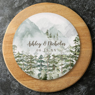 Skog och berg Natur Akvarell Magnet