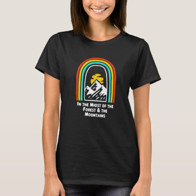 Skog och bergsbergen, Camper Hiker T Shirt (Framsida)