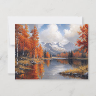 Skog och landskap i Aspen hösten Vykort