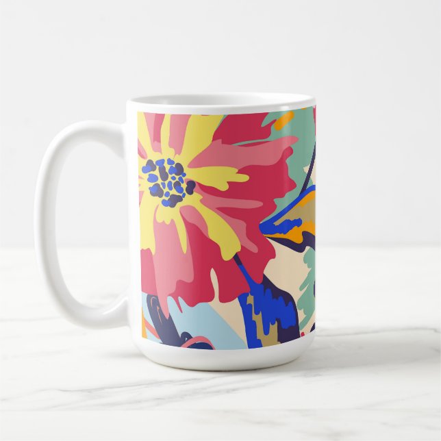 Skog och rosor kaffemugg (Vänster)