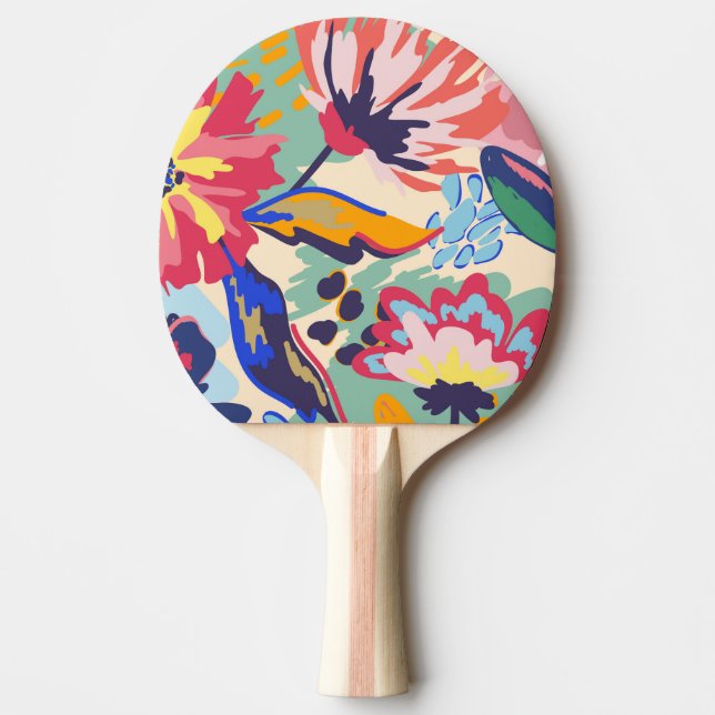 Skog och rosor pingisracket (Framsidan)