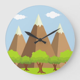 Skog och Toppar Stor Klocka