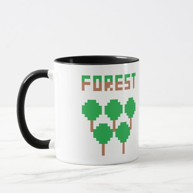 Skog Pixelated Mugg (Vänster)