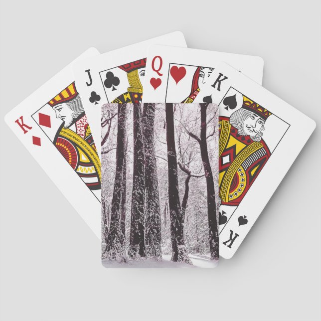SKOG SNÖIG VINTERSCENERI  CASINOKORT (Baksidan)